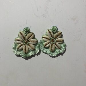 Elegant Floral Beaded Earrings